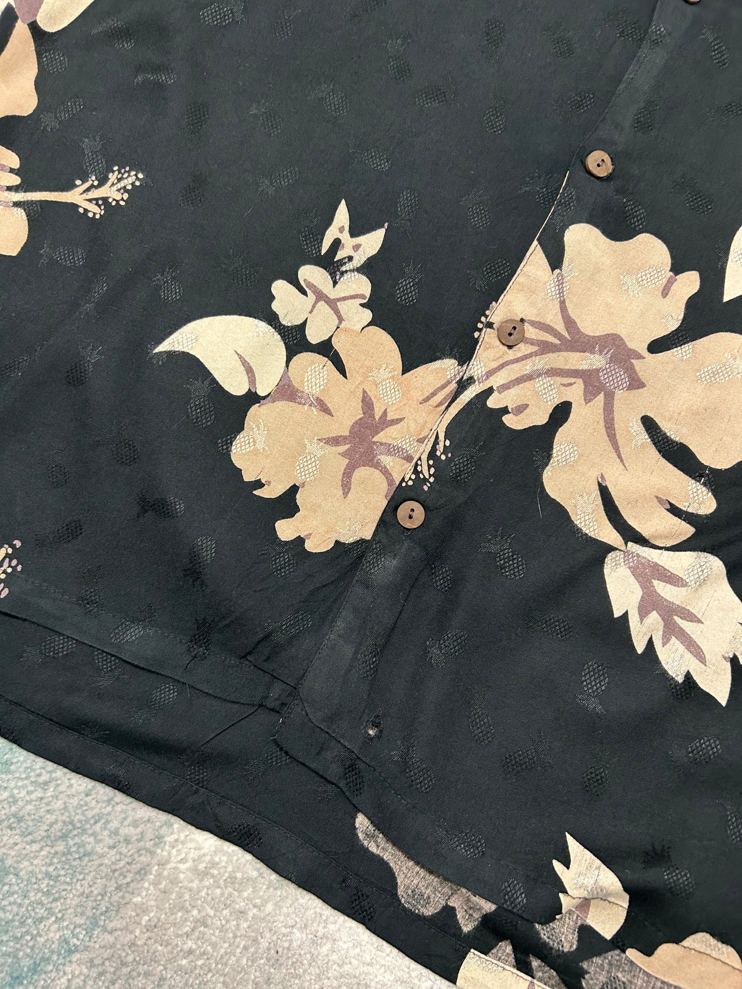 Black flower shirt
