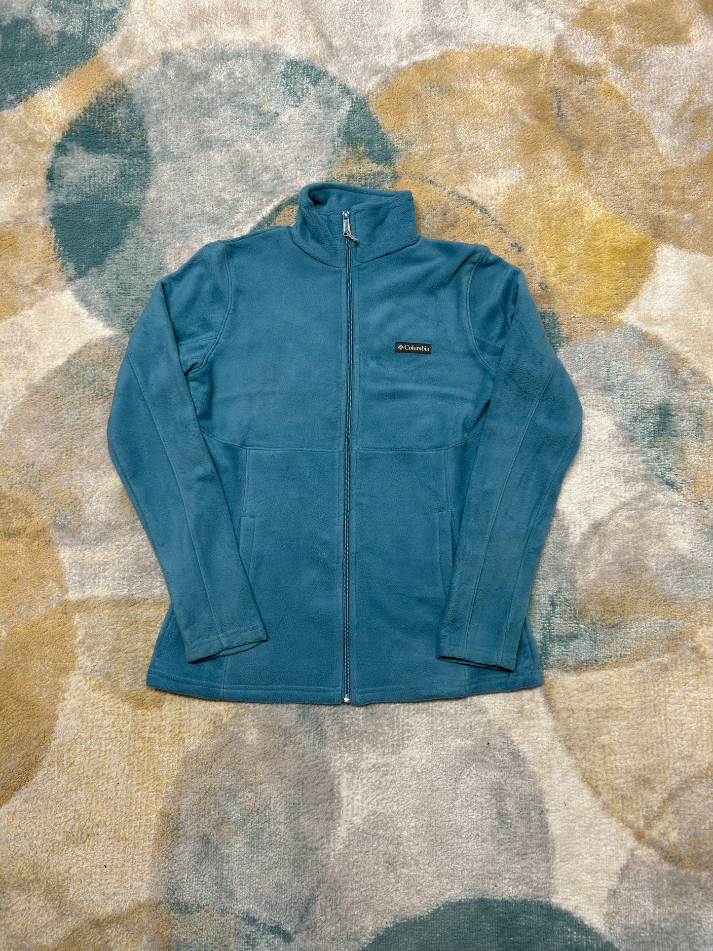 Columbia heavy teal fleece jacket