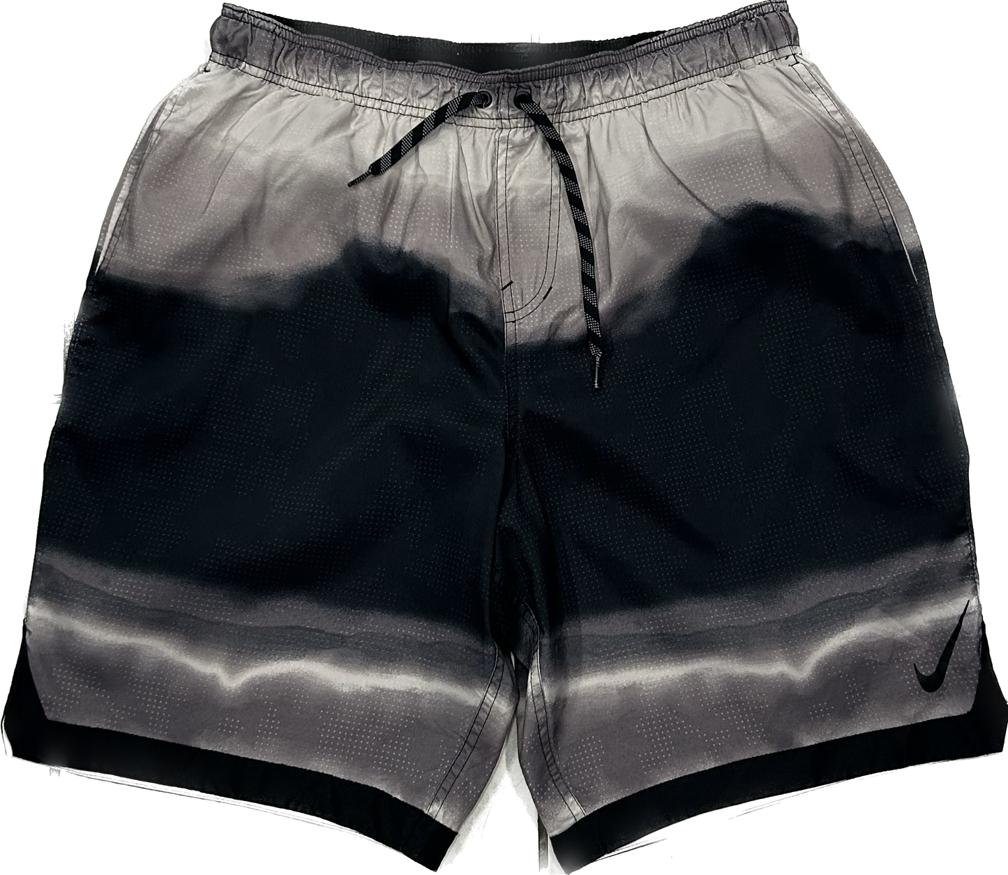 Nike Black and Grey Patterned Shorts