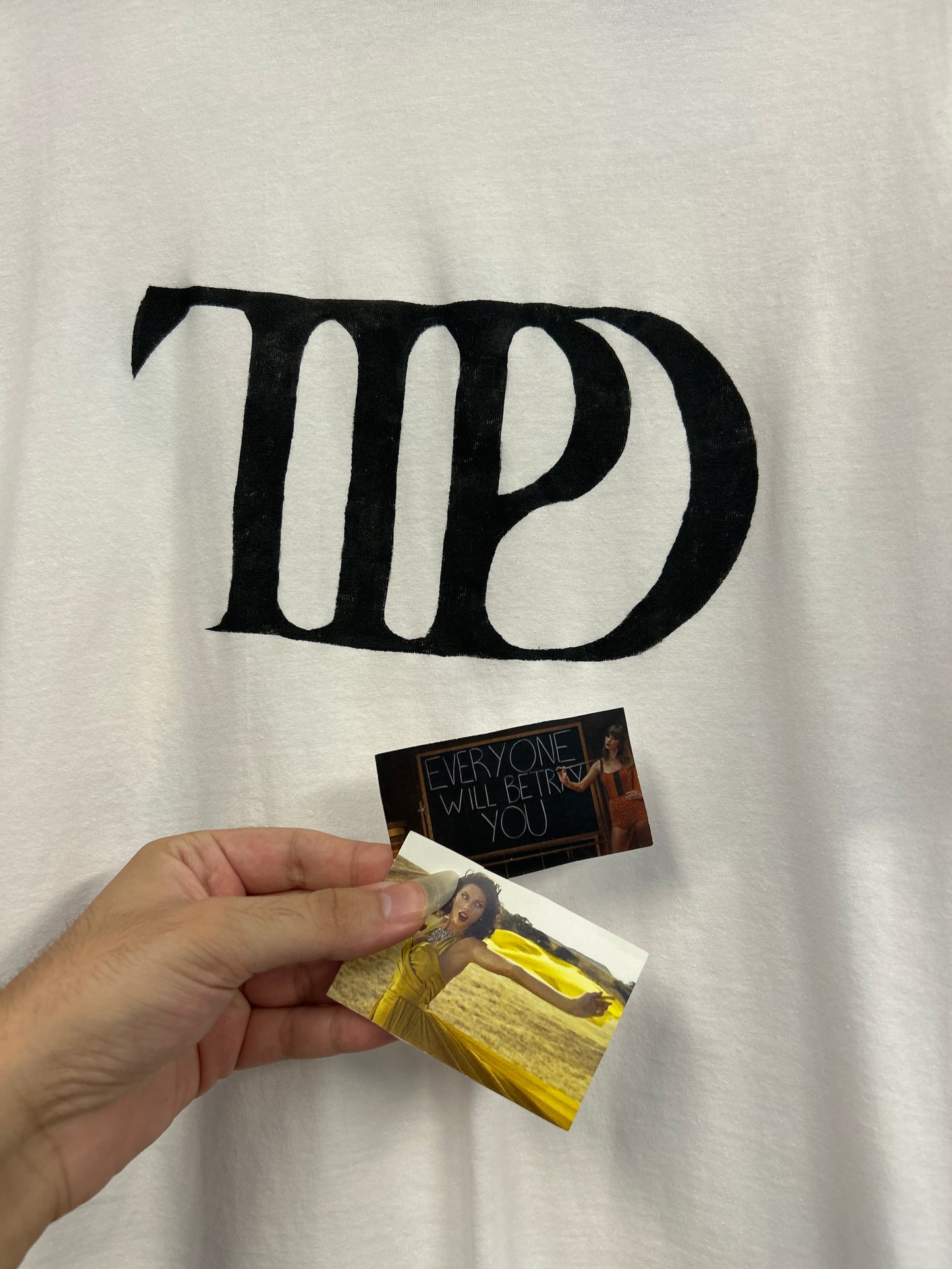 Taylor Swift 'TTPD' Black Logo Handpainted Cotton Tshirt