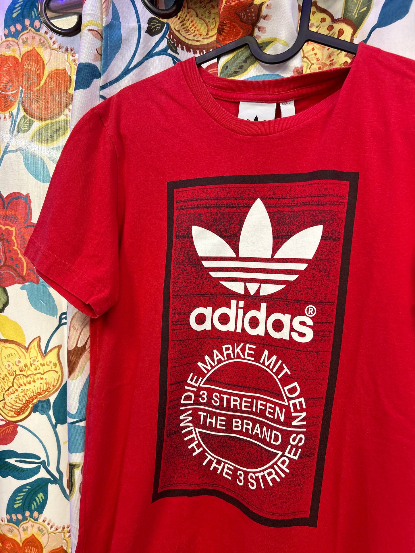 Adidas red Cotton T-shirt