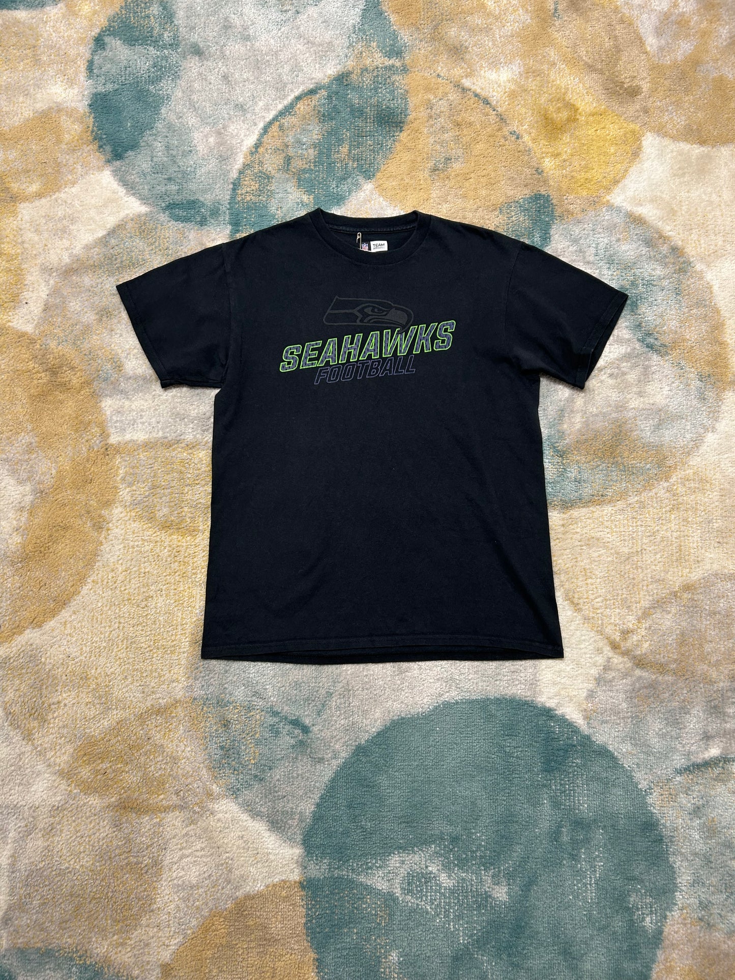 NFL Seahawks black cotton T-shirt
