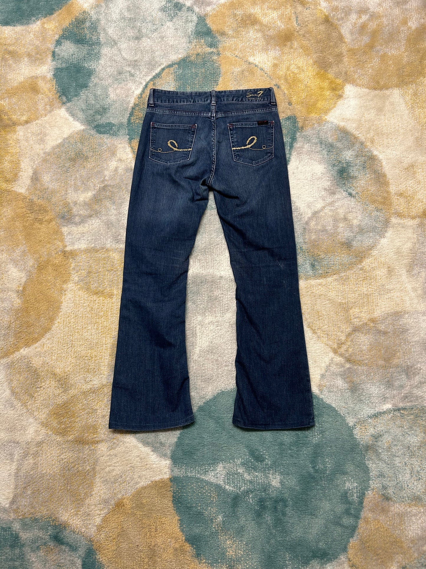 Y2k retro dark denim bootcut pants