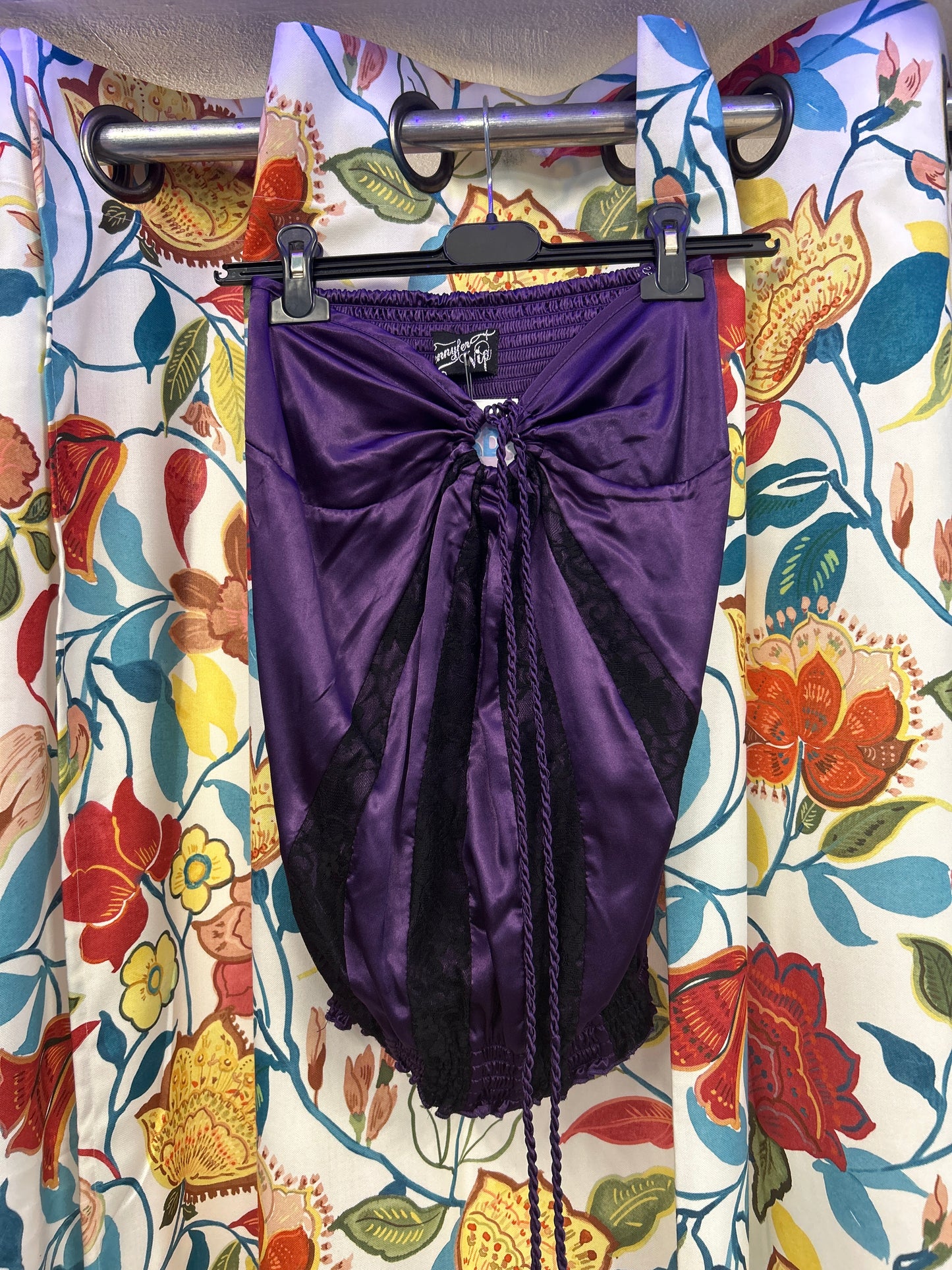 Y2k jennyfer vip purple halter top