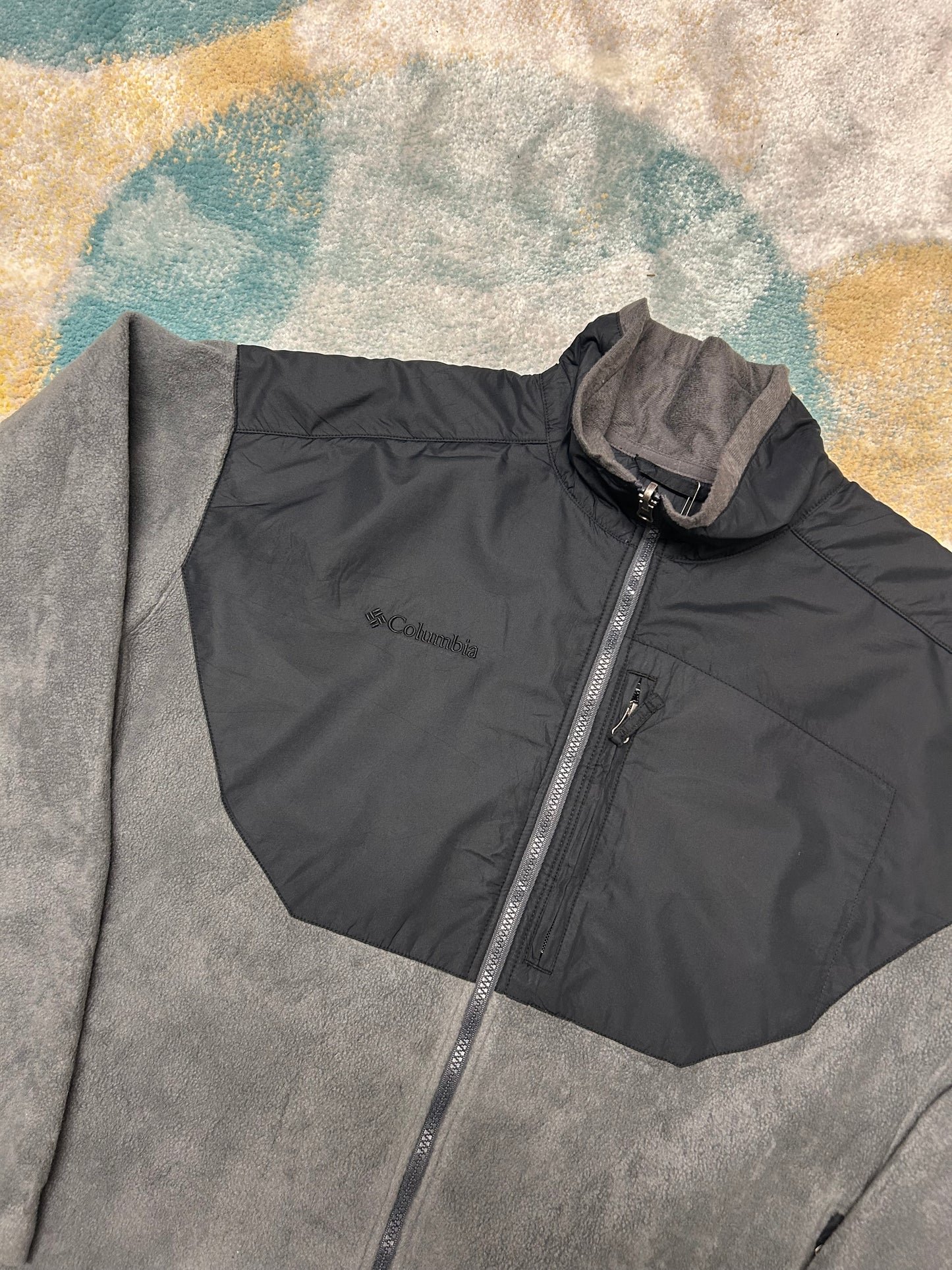 Columbia 00s' dual grey fleece jacket