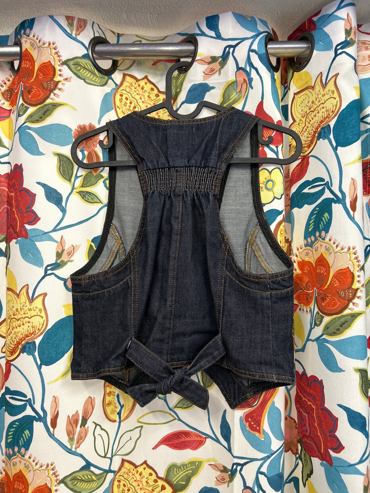 Y2k dark denim vest