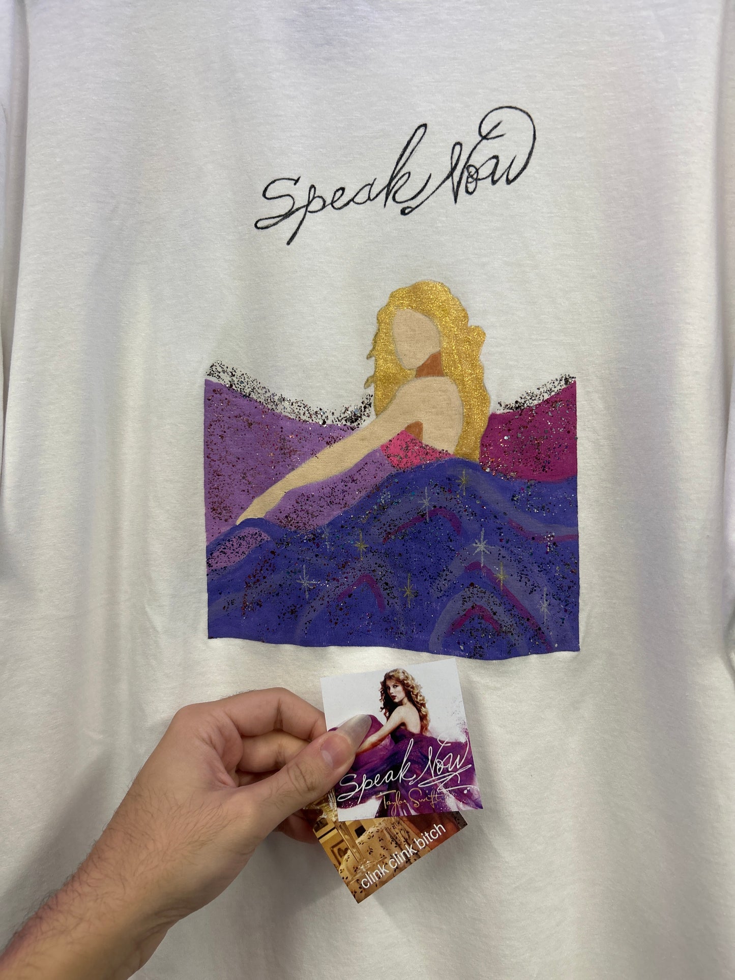 Taylor Swift Handpainted 'Speak Now' Album Cover T-shirt
