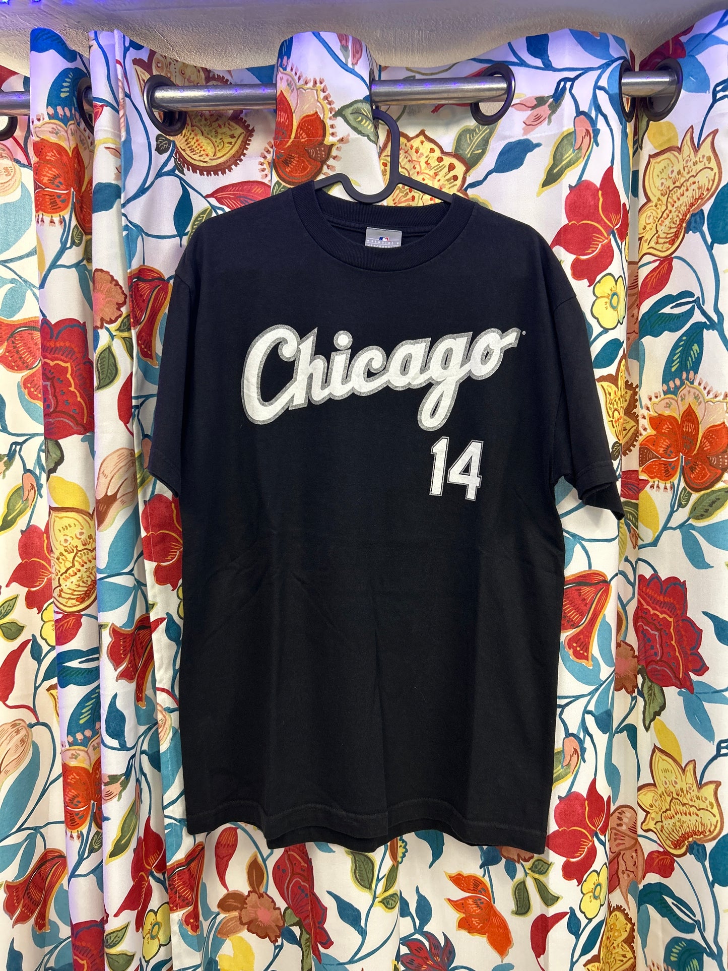 Black Cotton chicago 14 vintage Tshirt