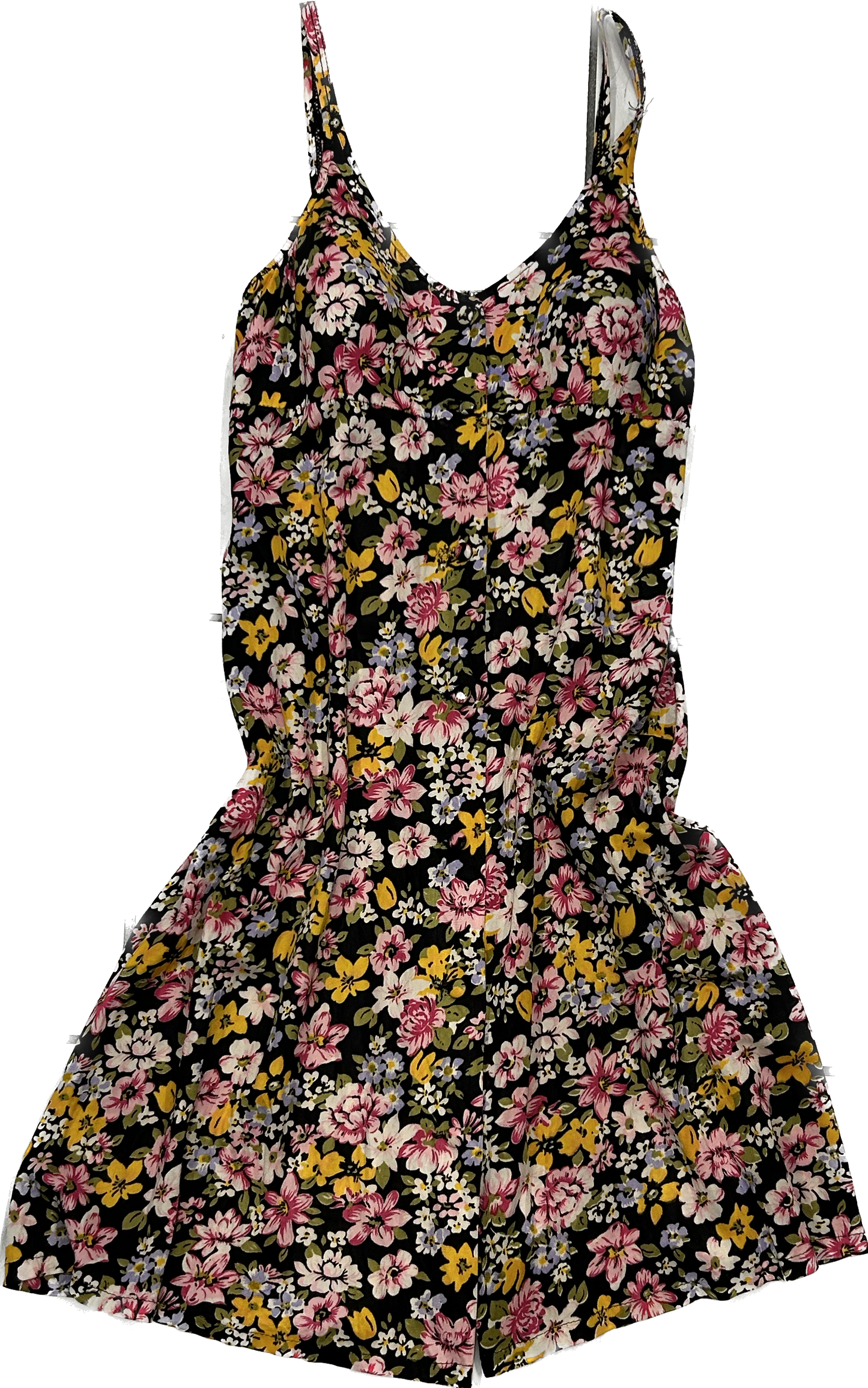 Black and floral spring dress