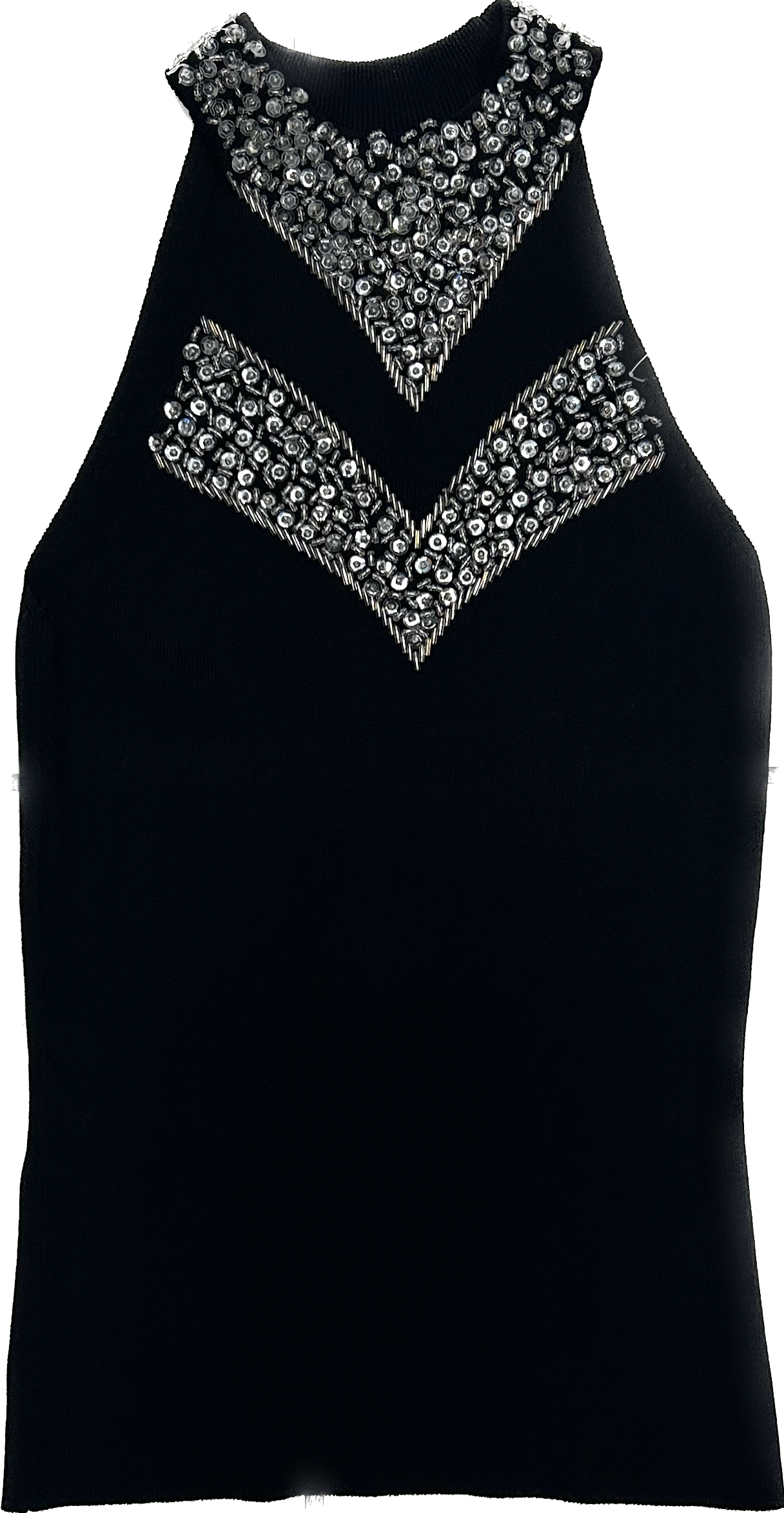 Black Shiny Going Out Top