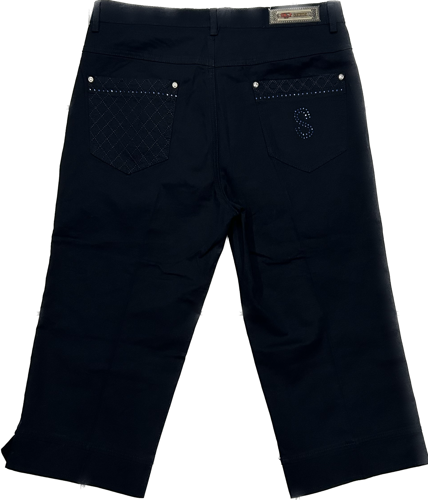 Y2k Black Retro Capri Pants