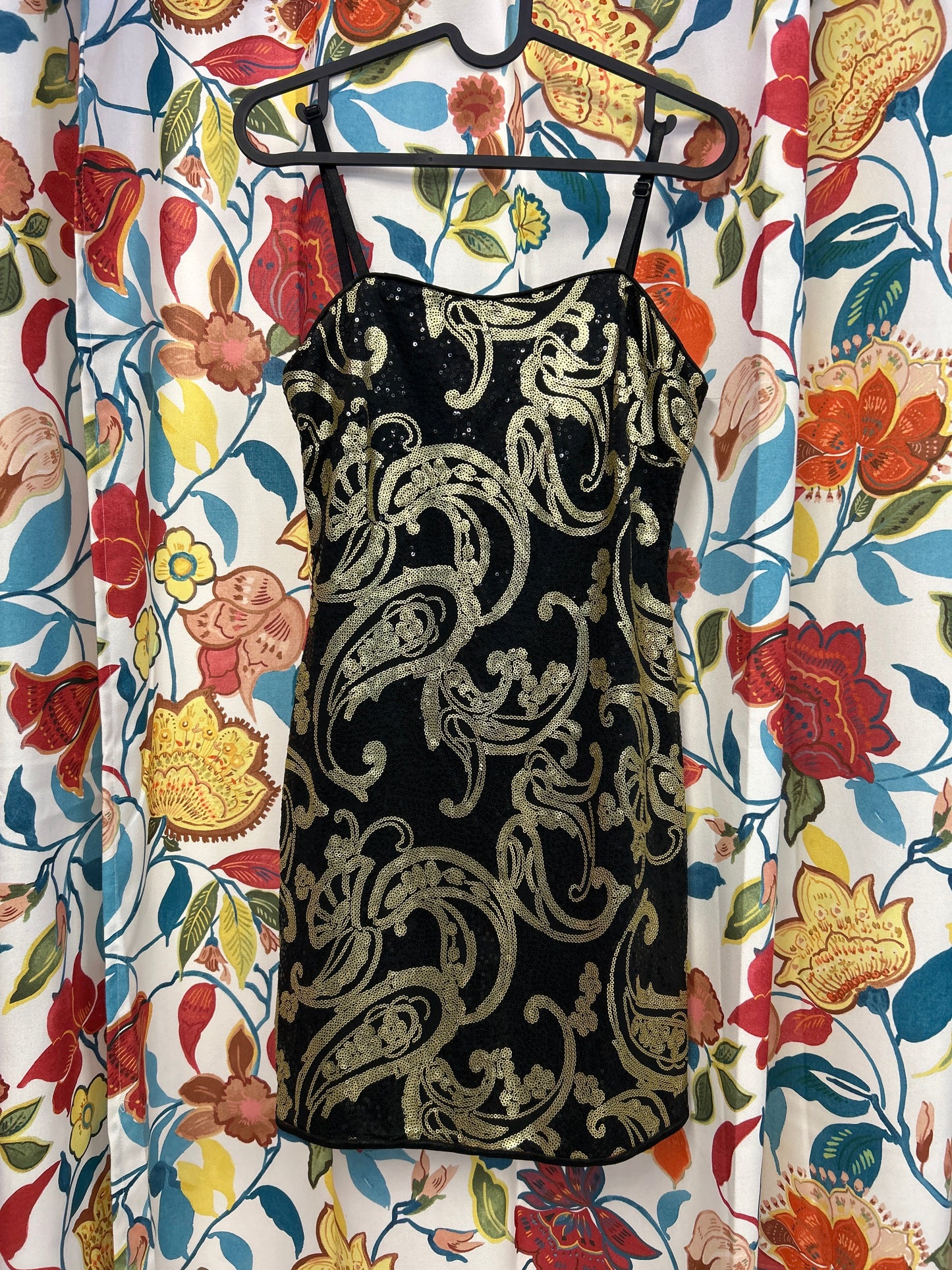 Gold and black sequin sparkly dress
