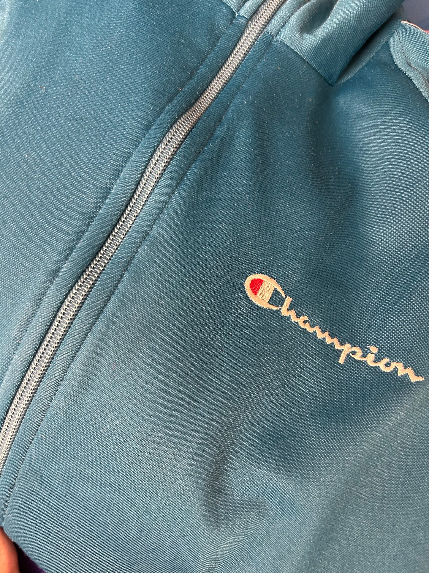 Champion 00's light blue retro trackjacket