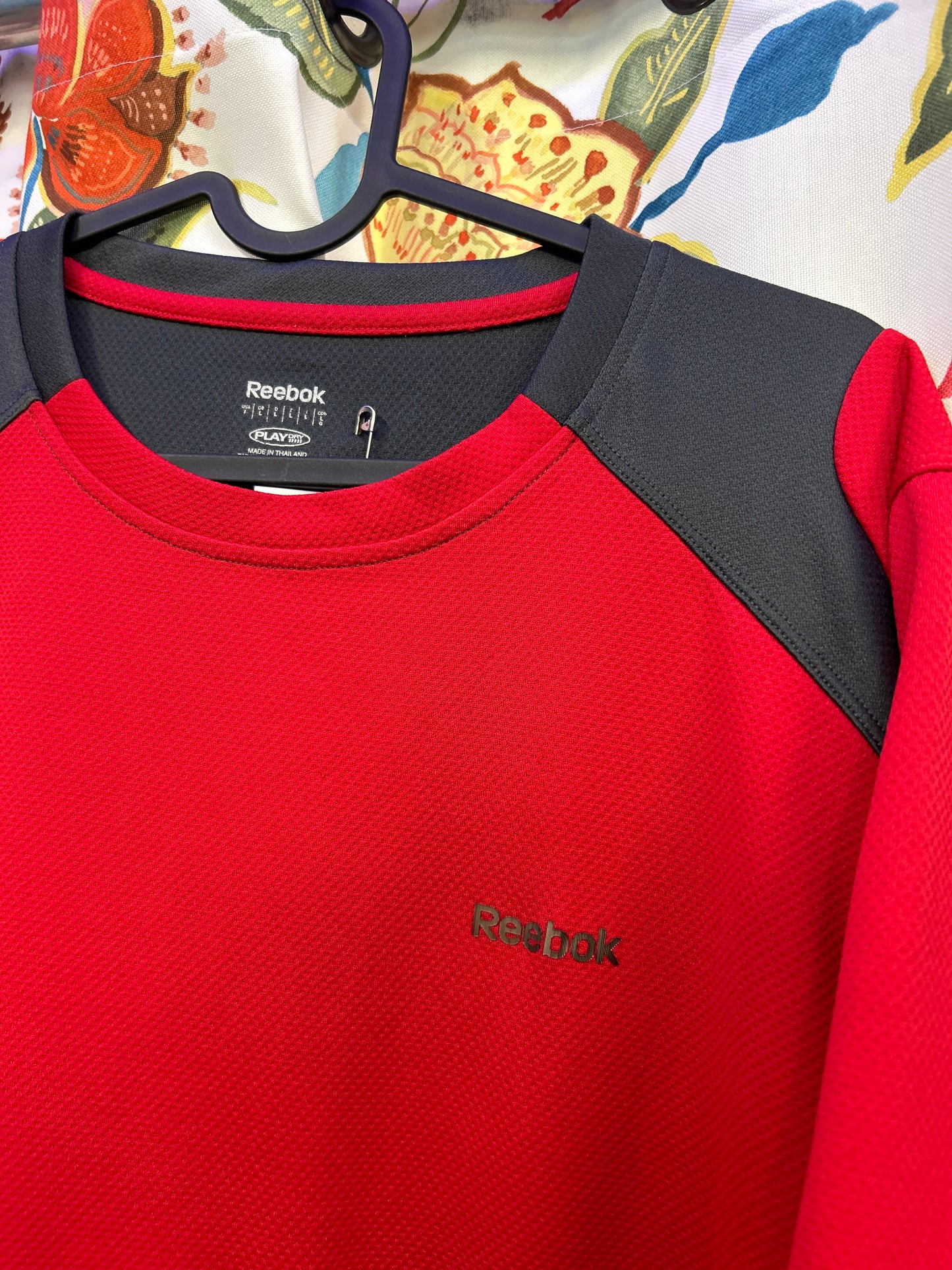 Reebok red and grey athletic t-shirt