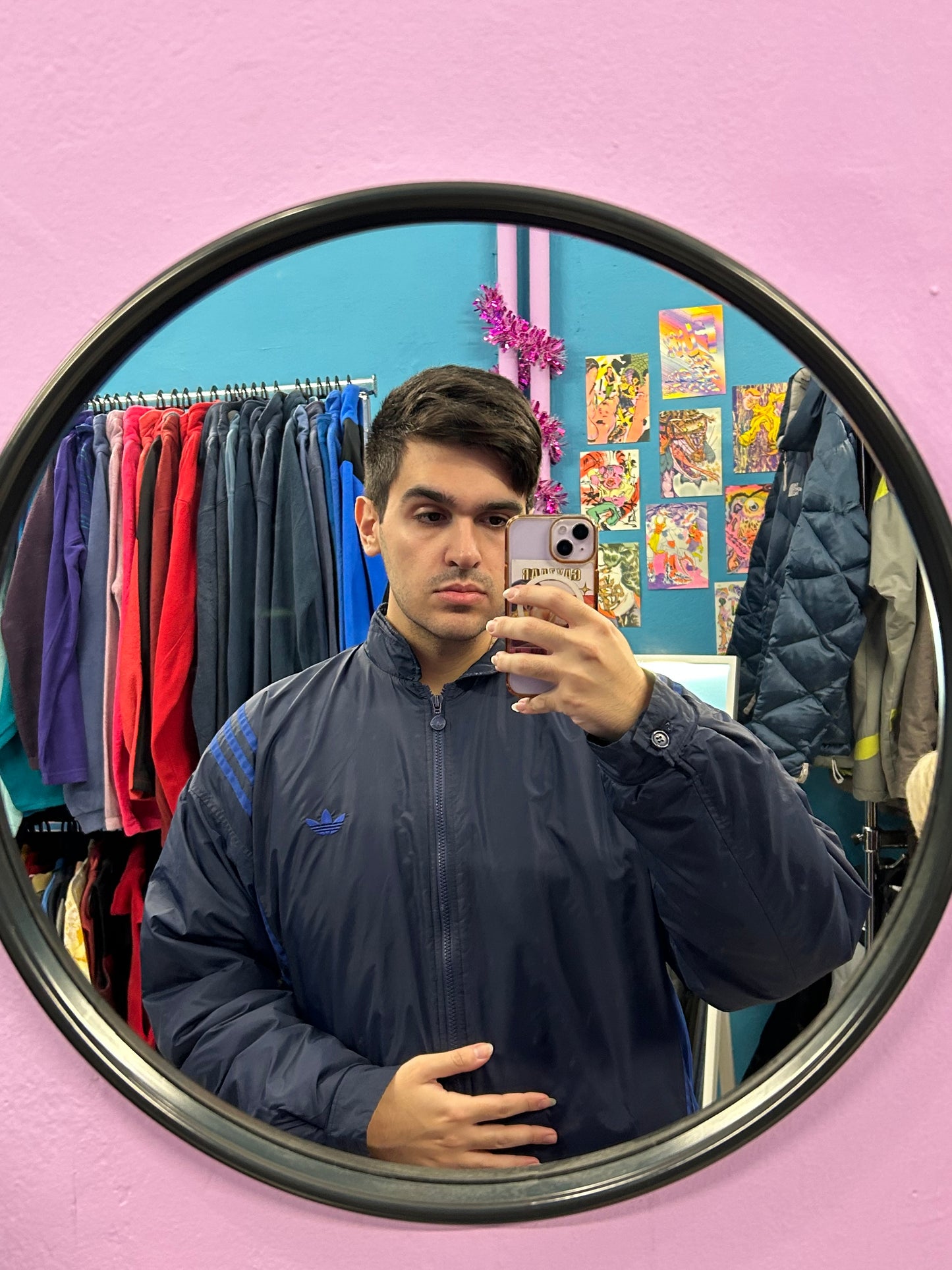 Adidas 90's Dark Blue Bomber Jacket