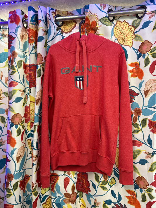 Gant strawberry pink cotton hoodie