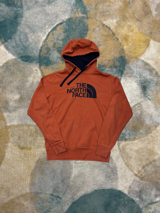 TheNorthFace orange and dark blue hoodie