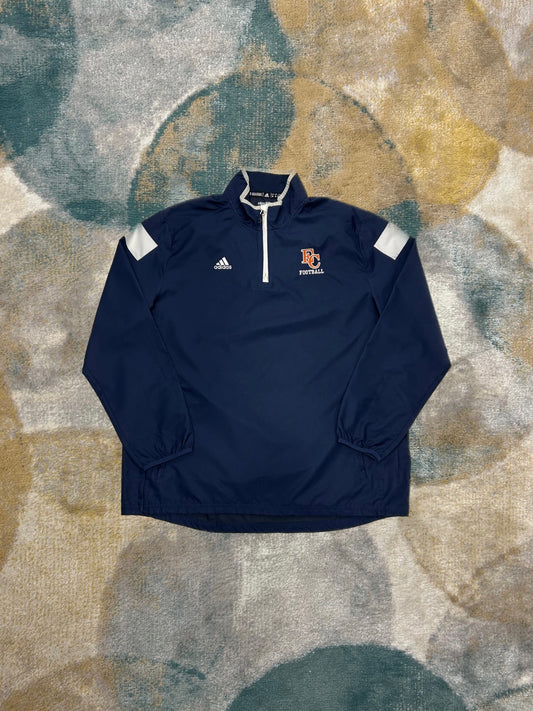 Adidas Dark Blue Half-Zip Waterproof Windbreaker