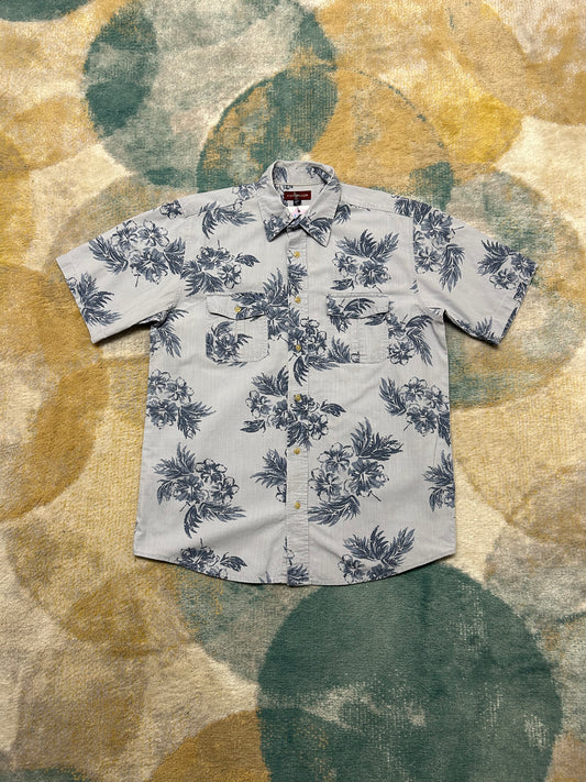 Light blue flowers Hawaiian shirt