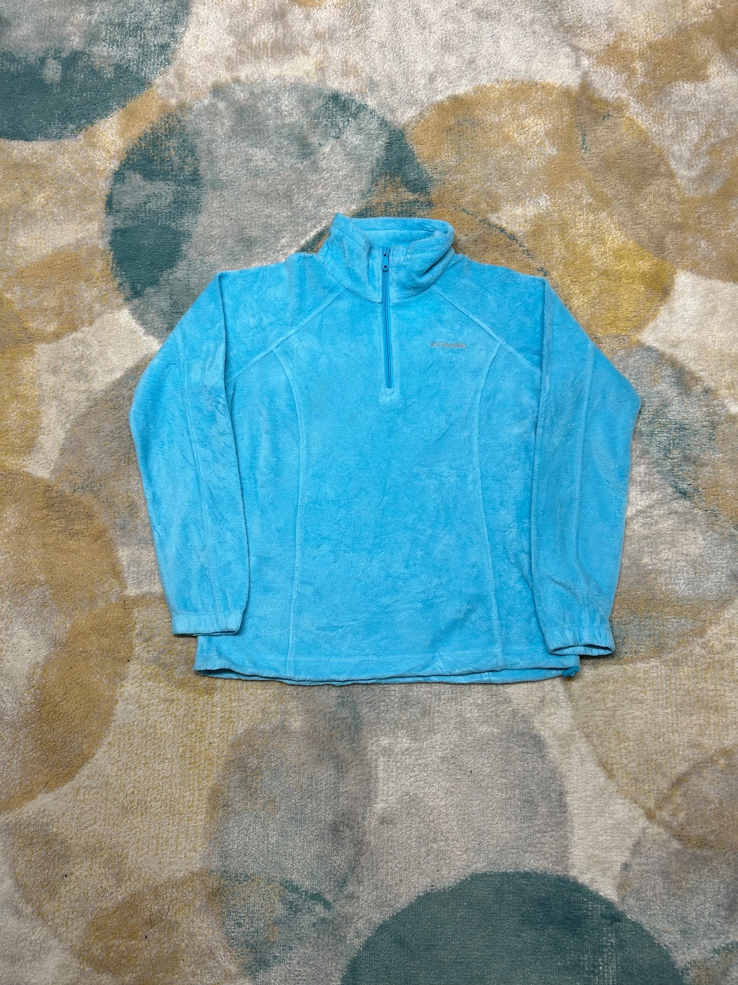 Columbia light blue heavy Half-Zip fleece