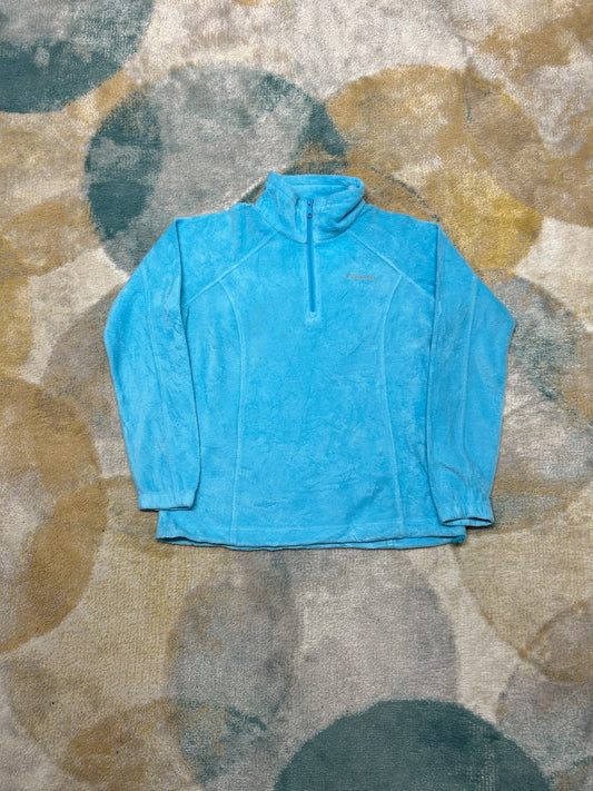 Columbia light blue heavy Half-Zip fleece