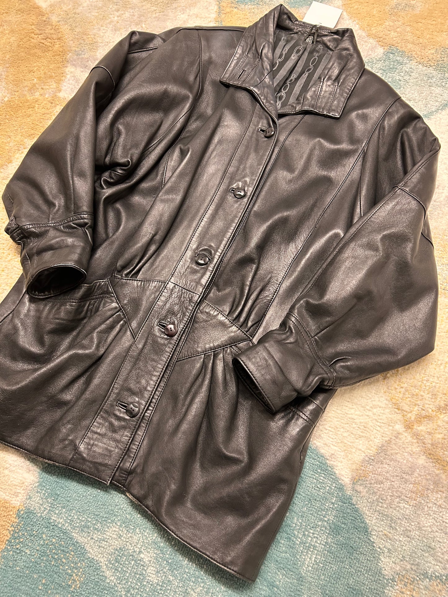 Black 100% leather jacket
