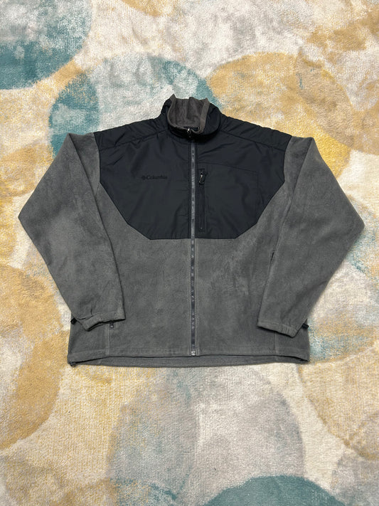 Columbia 00s' dual grey fleece jacket