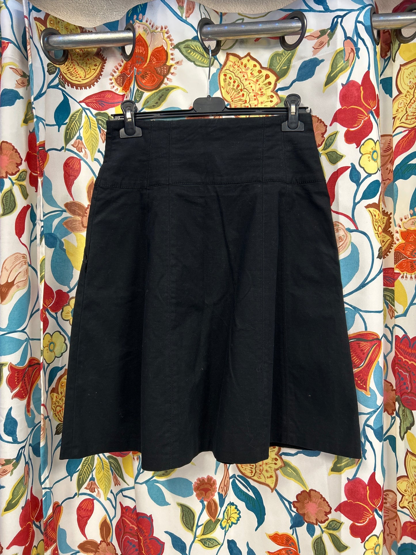 Y2K Zara black midi skirt