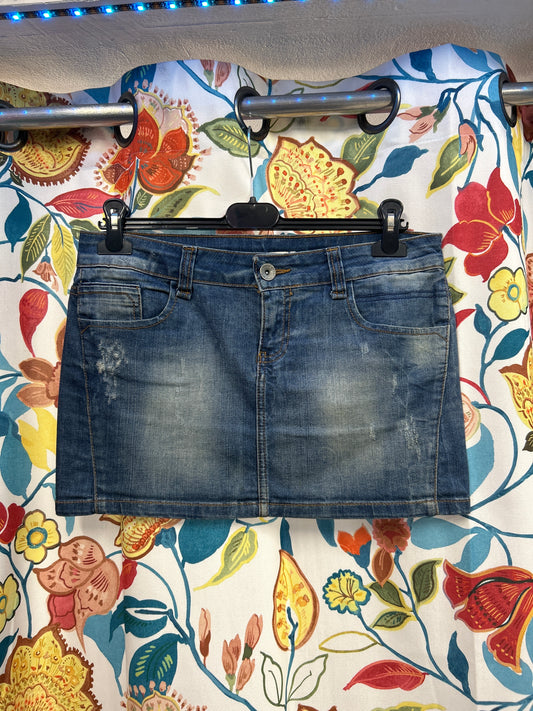 Y2K denim short skirt