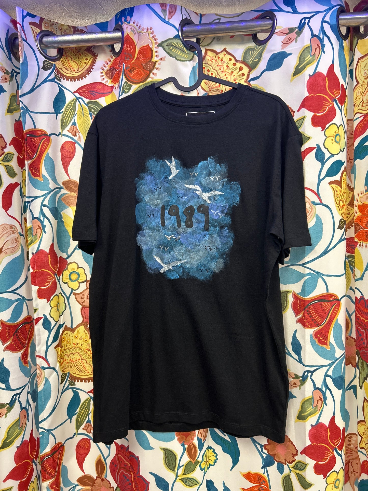 Taylor Swift Handpainted '1989' Black T-shirt