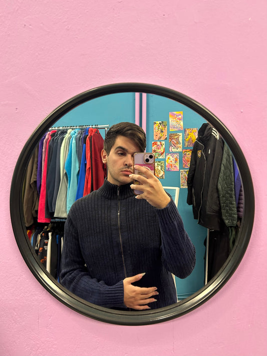 Calvin Klein Dark Blue Heavy Knit Jacket