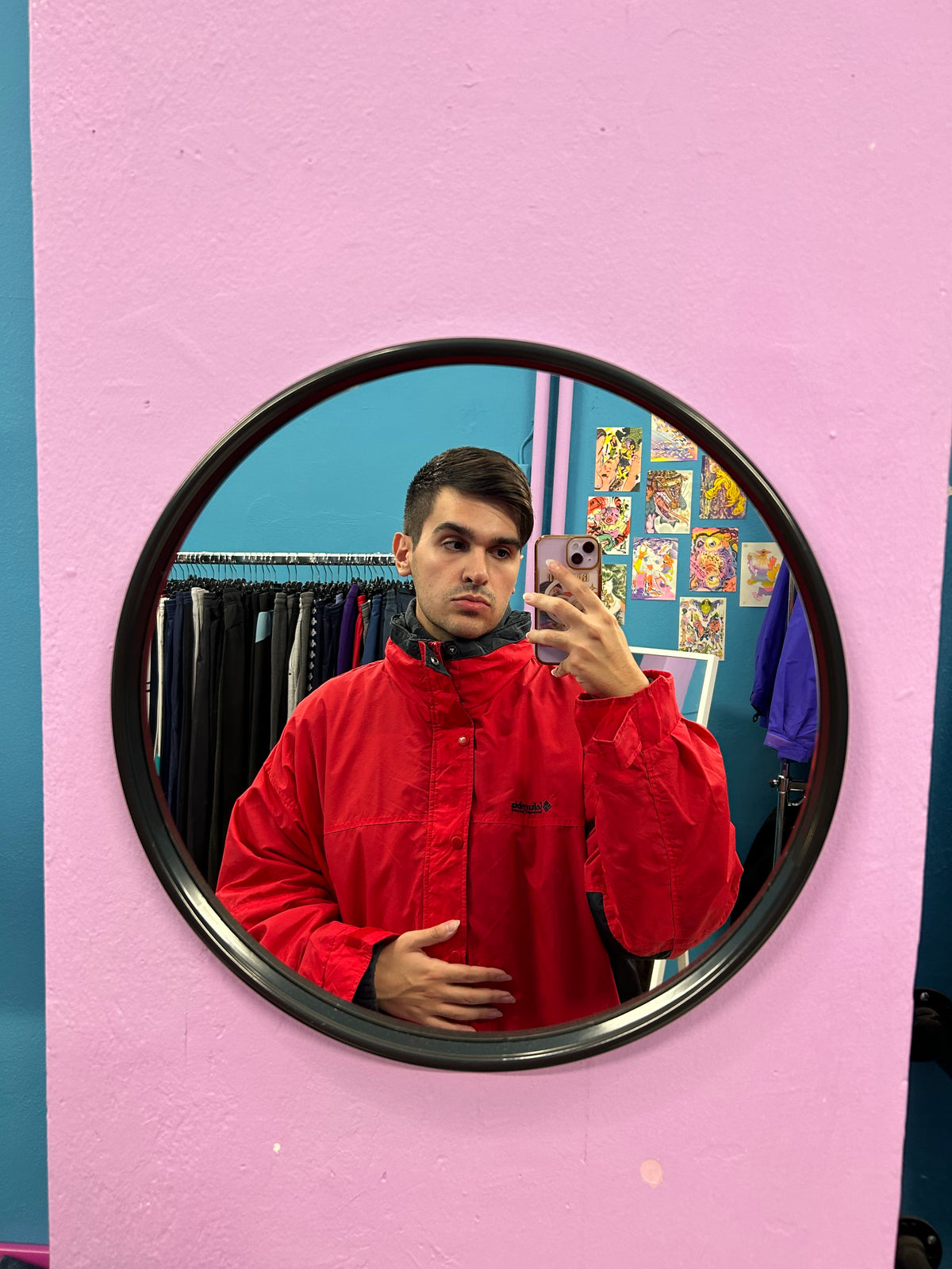 Columbia Retro 2-in-1 Waterproof Windbreaker Jacket with Detachable Fleece Interior