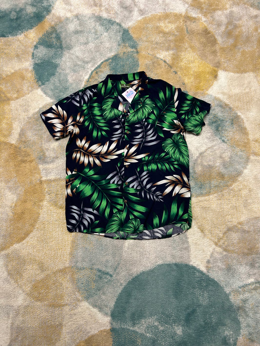 Blue and Green leaves shirt