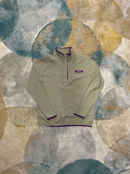 Columbia Beige and Purple Fleece Half-Zip