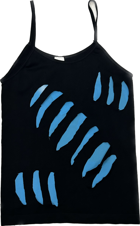 Black and Blue Ripped Deadstock Top