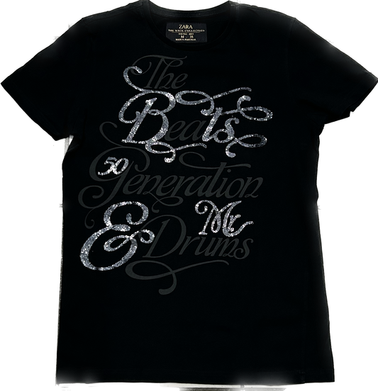 Y2K Zara Black Sequin T-shirt