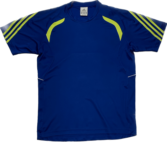 Adidas 00's Blue and Green Athletic T-shirt