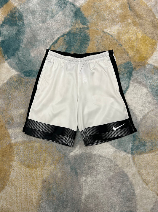 Nike white and black DriFit shorts