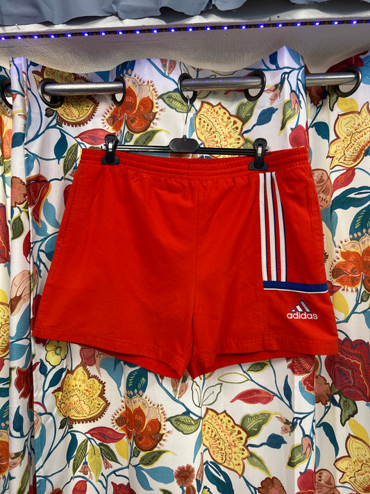 Adidas red retro swimming trunks