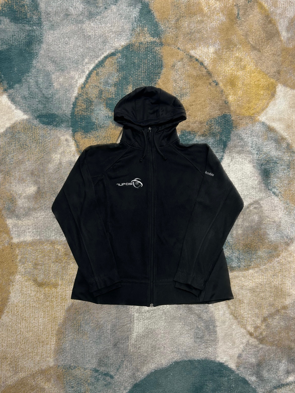 Columbia Black Hooded Fleece Jacket