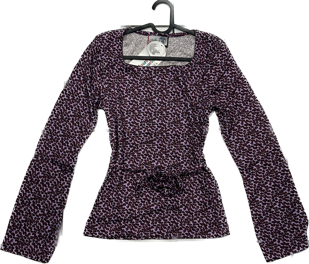Purple Leopard Print Deadstock Y2K Longsleeve