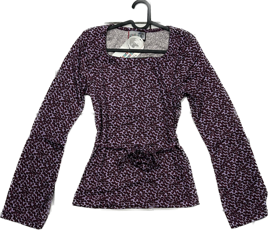 Purple Leopard Print Deadstock Y2K Longsleeve