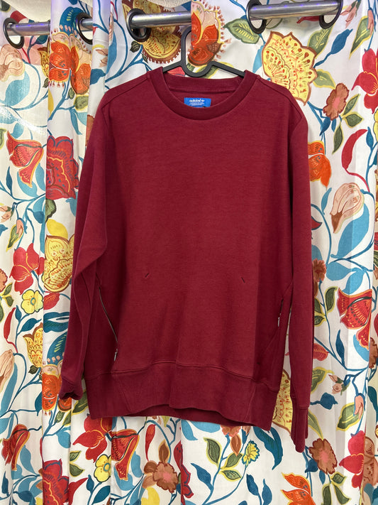 Adidas red Burgundy crewneck