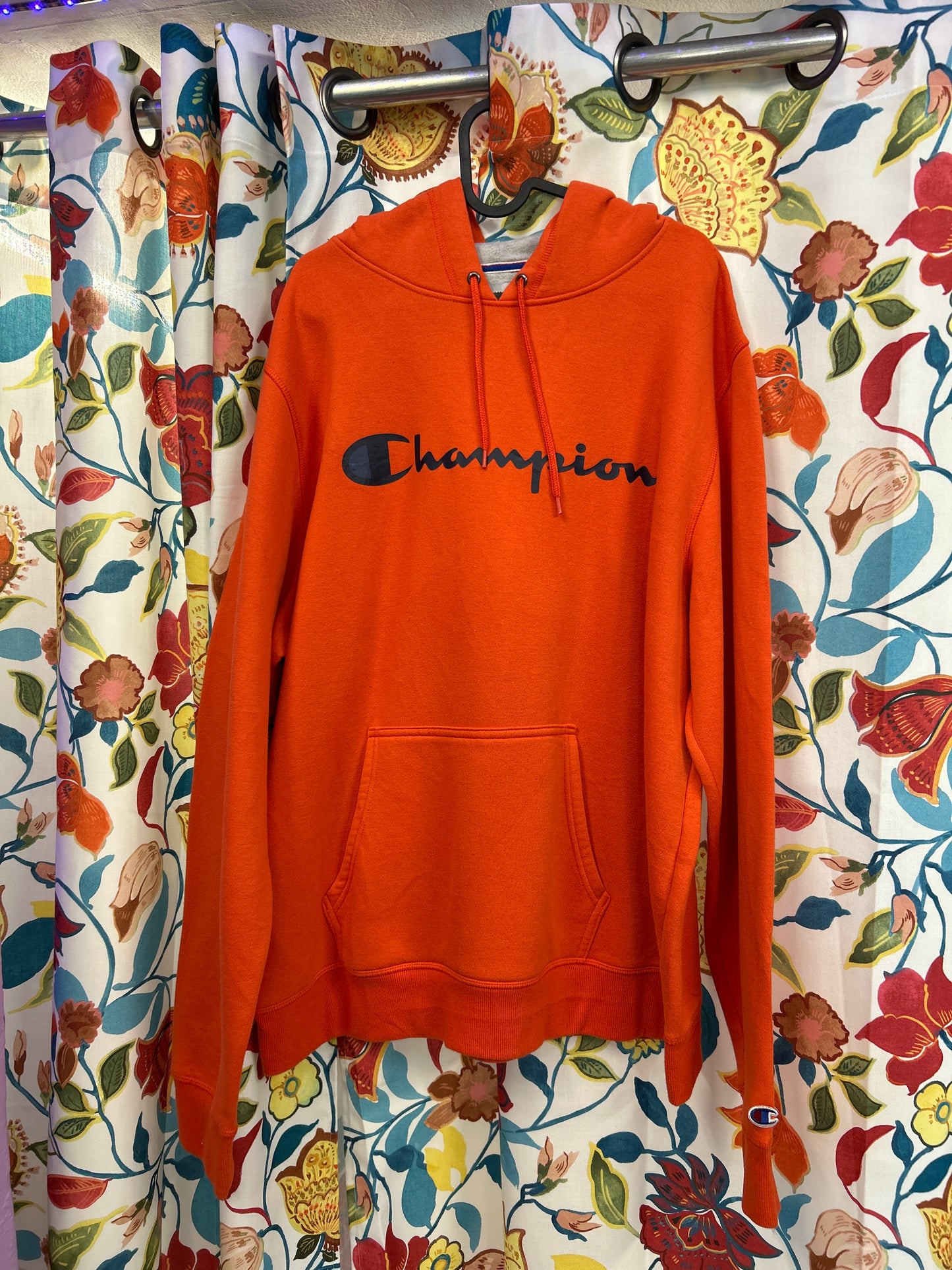 Champion orange cotton hoodie