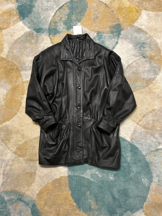 Black 100% leather jacket