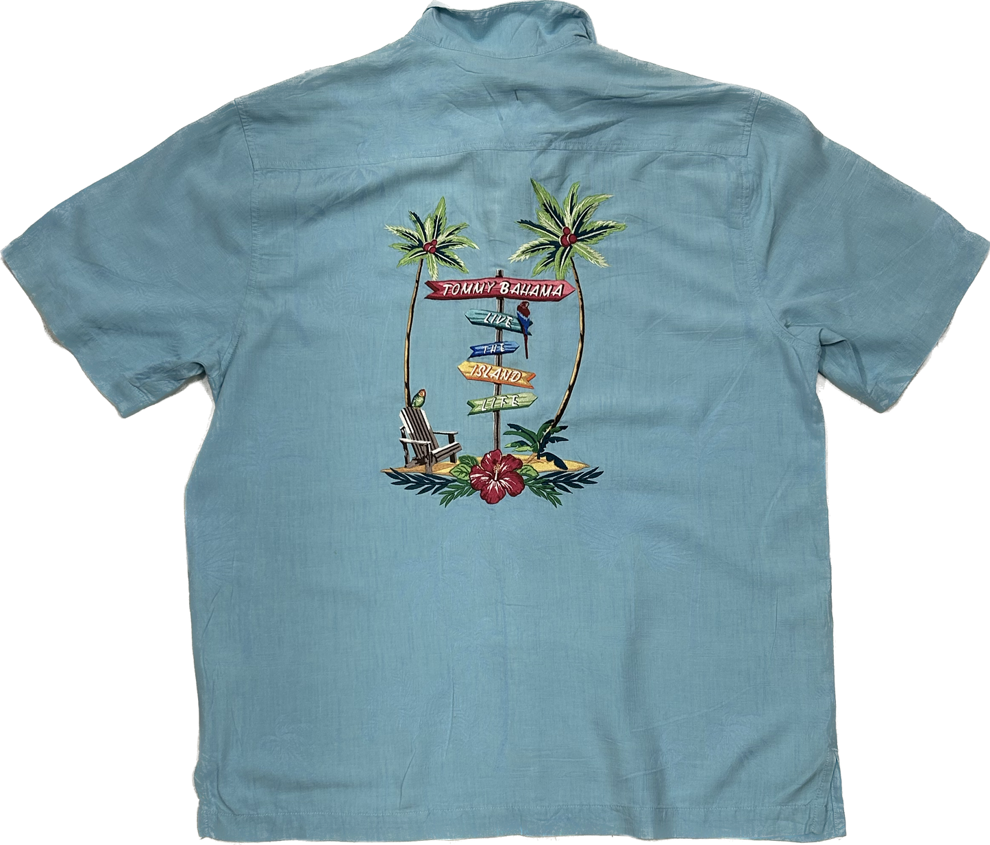 Light Blue Palmtree Summer Shirt
