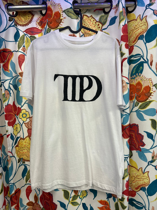 Taylor Swift 'TTPD' Black Logo Handpainted Cotton Tshirt