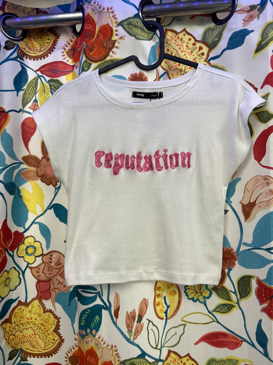 Taylor Swift 'reputation' Pink Handmade Crop Top