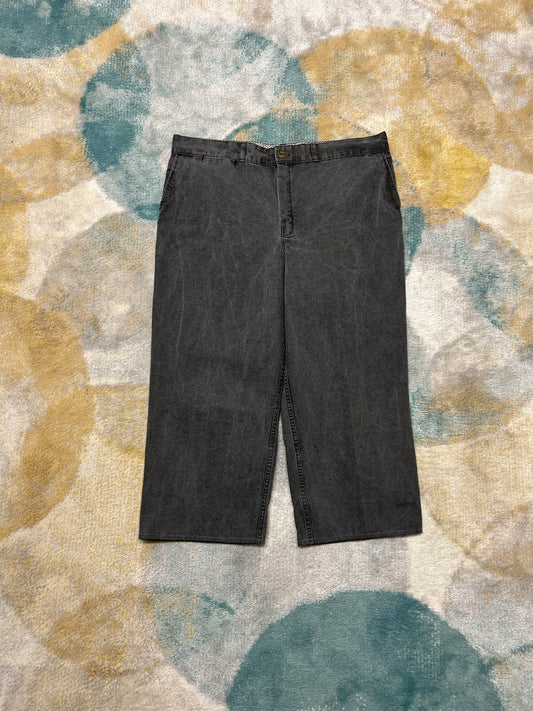 Dark grey denim capri pants
