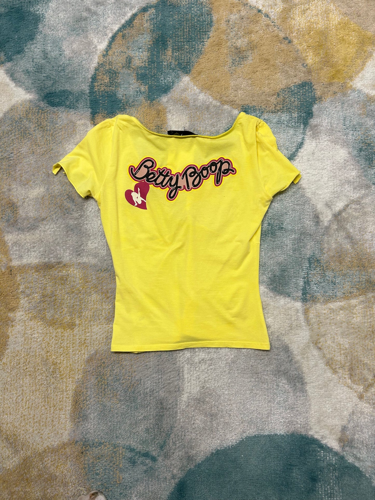 Y2k Betty boop yellow shirt